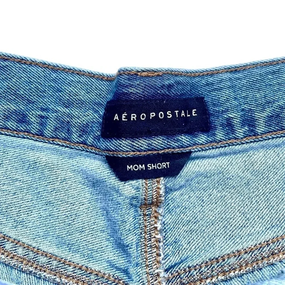 Aeropostale High Rise Distressed Mom Denim Shorts Size 14